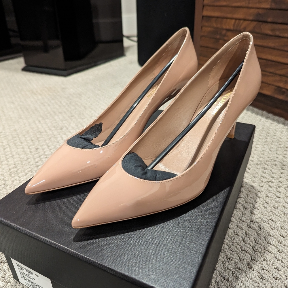 Saint Laurent Vernice Chiffon Nude Size 40